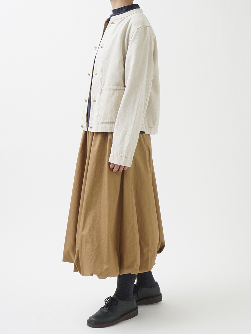 綿ヘンプ高密度ギャバ シャツカバーオール