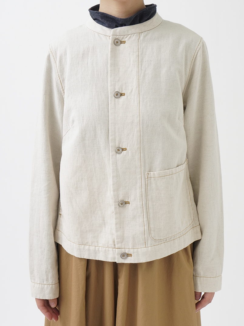 綿ヘンプ高密度ギャバ シャツカバーオール