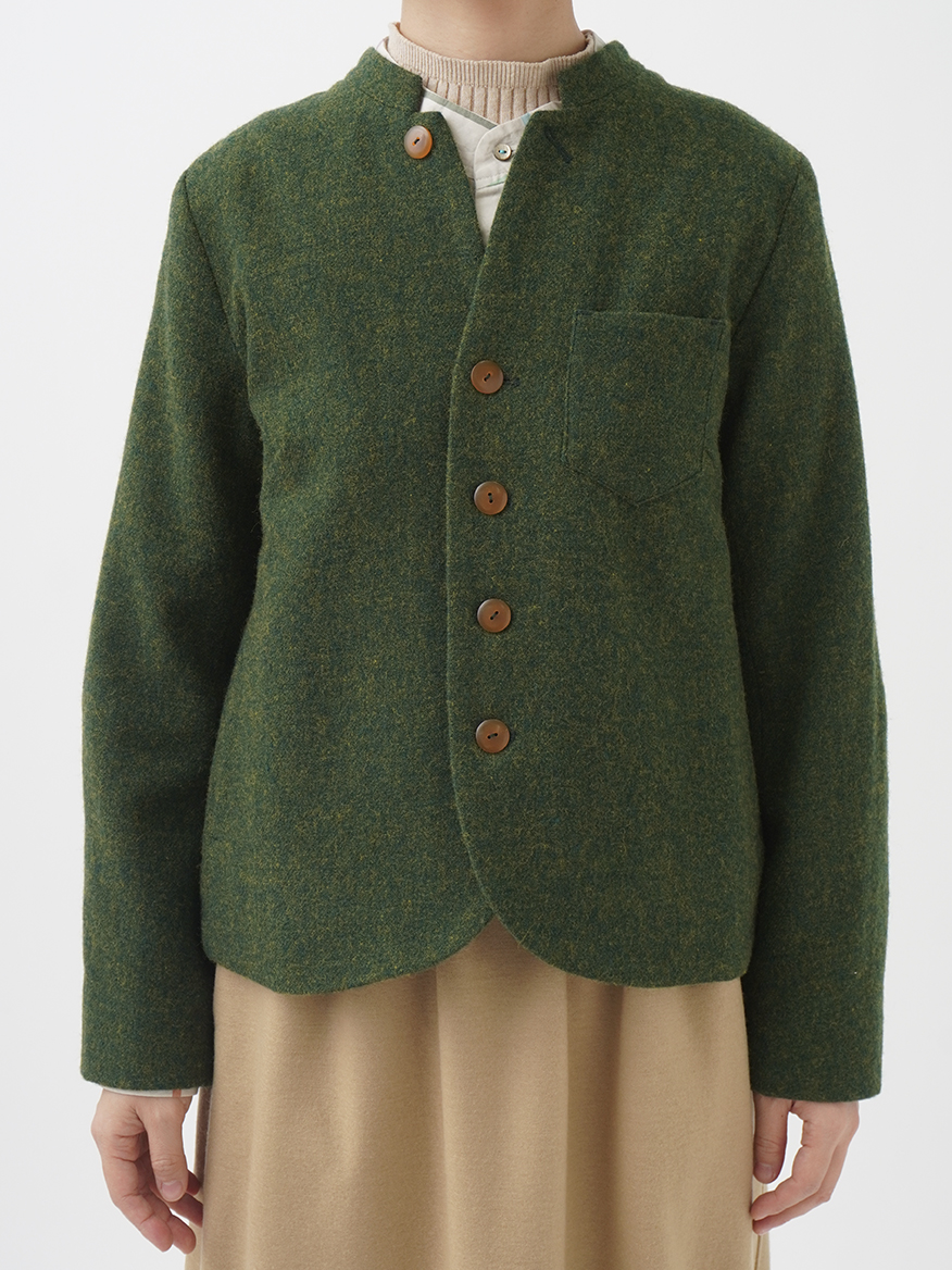 ソフトローモンド スタンド襟ジャケット