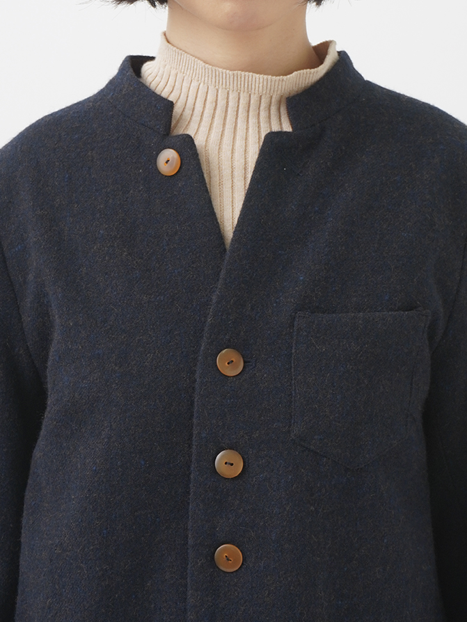 ソフトローモンド スタンド襟ジャケット