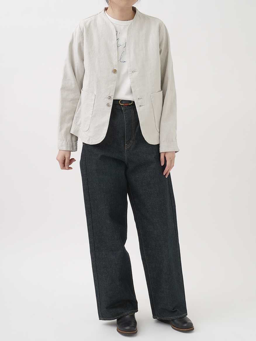 L／Cギャバ ボトル襟ジャケット