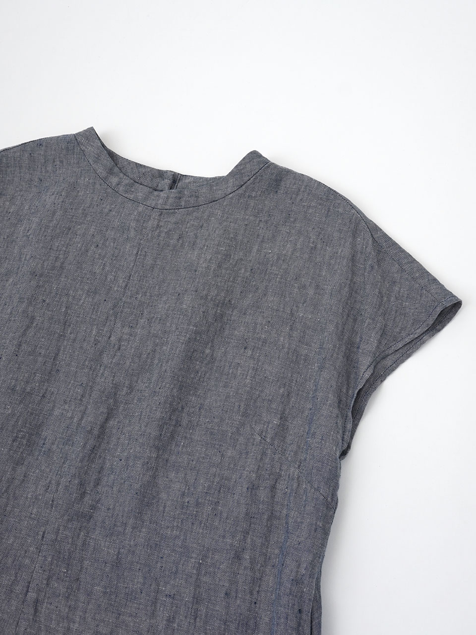 パラスパレス　フレアーワンピース 60／－リネンシャンブレーセミフレアーワンピース