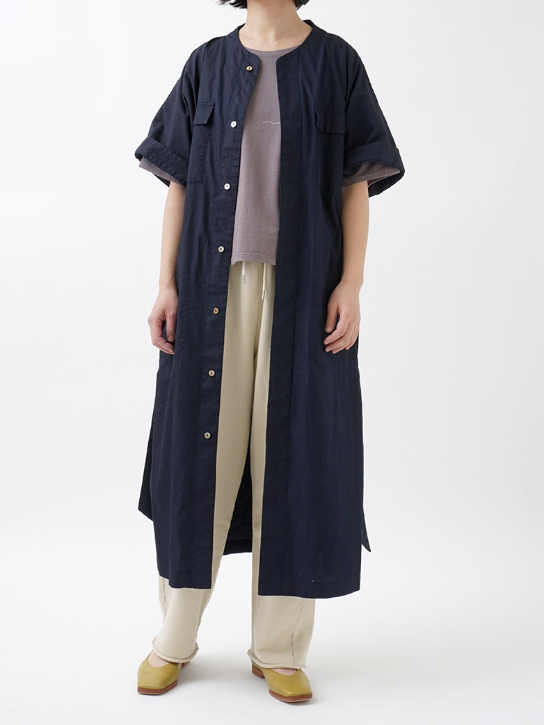 ✨ミルミル823パラスパレス インディゴ染めチェックシャツワンピース ✨ミルミル823様 専用パラスパレス インディゴ染めチェック