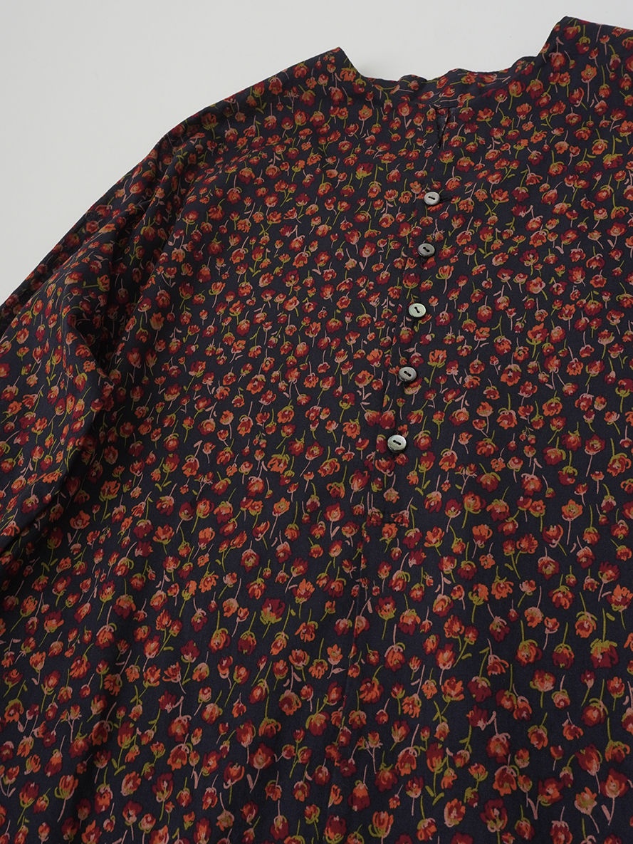 milk スカルローズ柄ワンピース Shinzone｜オリエンタル フラワー ドレス 花柄 ワンピース