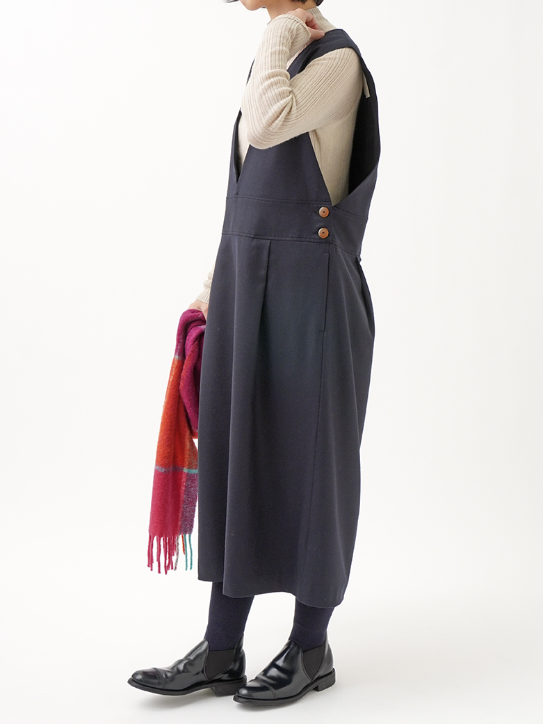 2／60ハイカウントフラノ ジャンパースカート