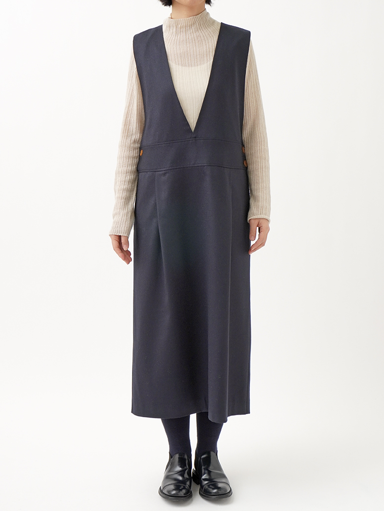 2／60ハイカウントフラノ ジャンパースカート