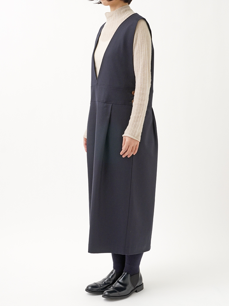 2／60ハイカウントフラノ ジャンパースカート