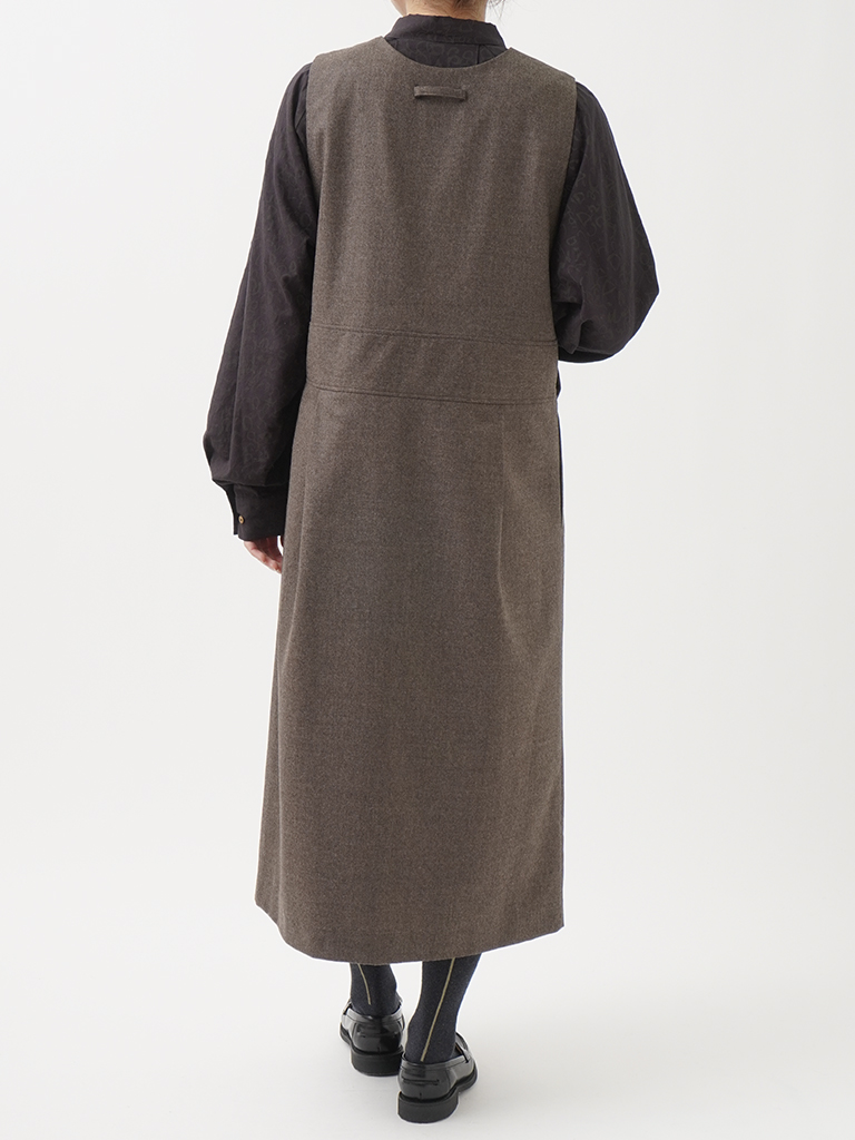 2／60ハイカウントフラノ ジャンパースカート