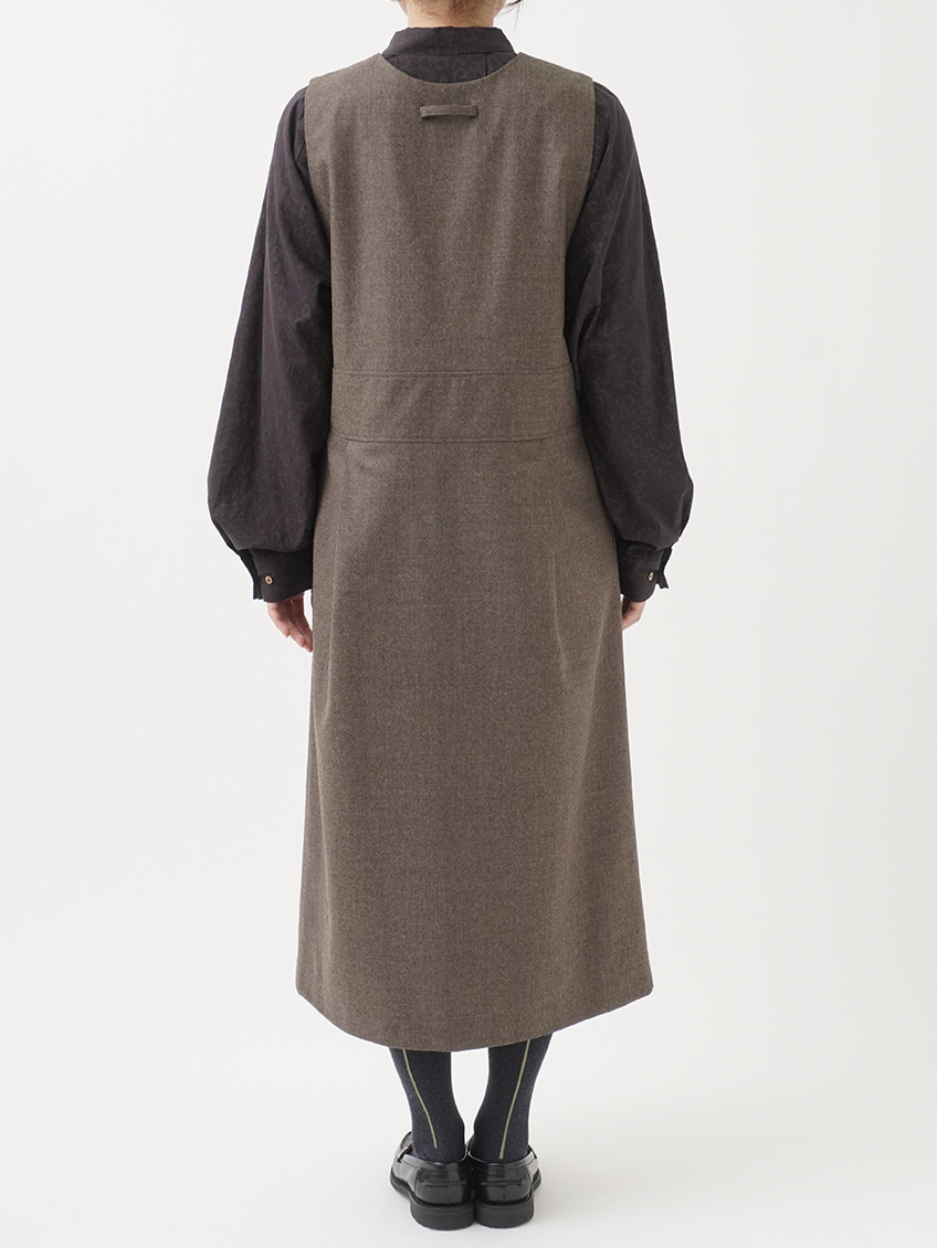 2／60ハイカウントフラノ ジャンパースカート