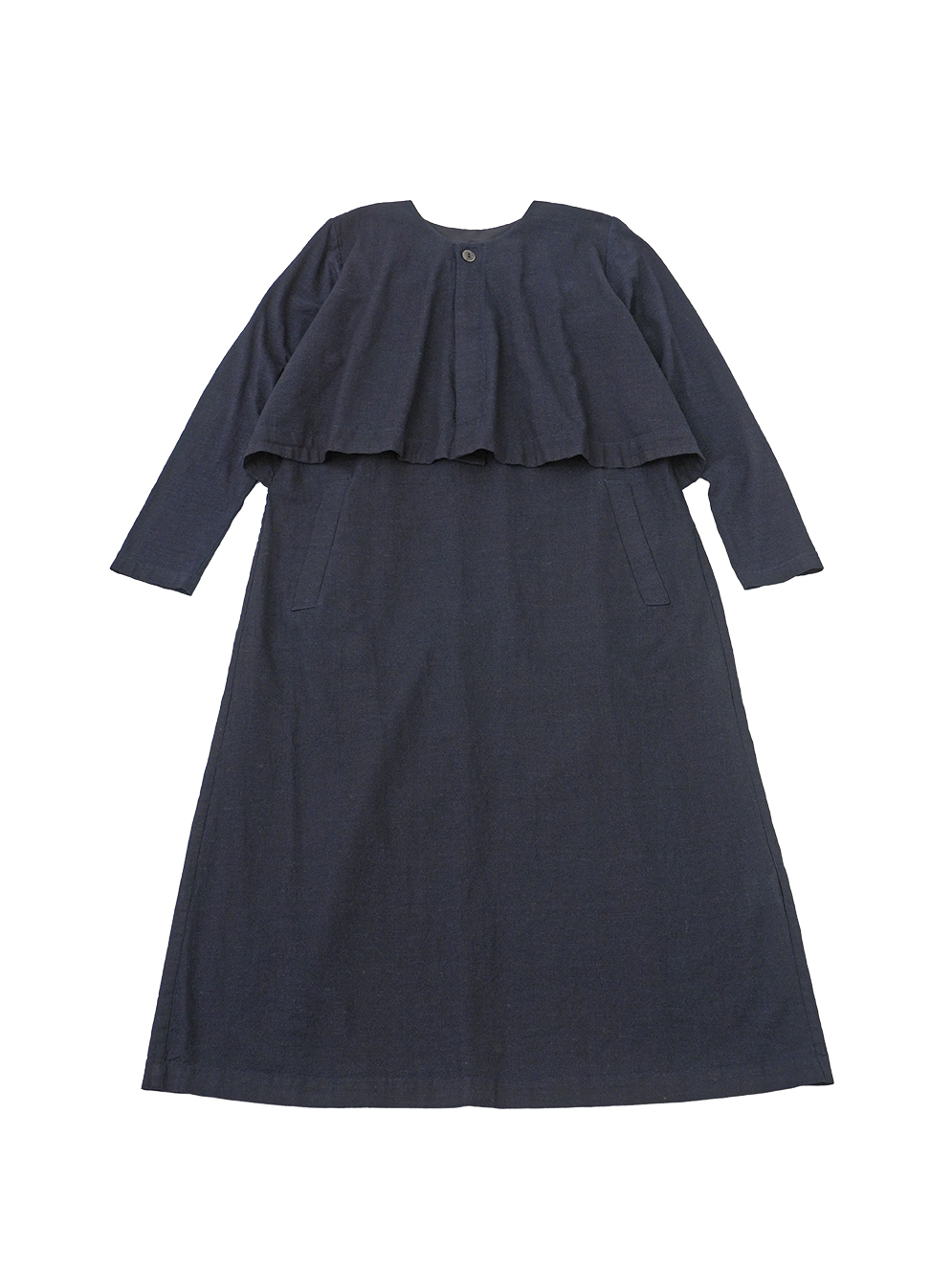 １６／－インディゴガーゼ×４０／－インディゴ天竺　コンビワンピース