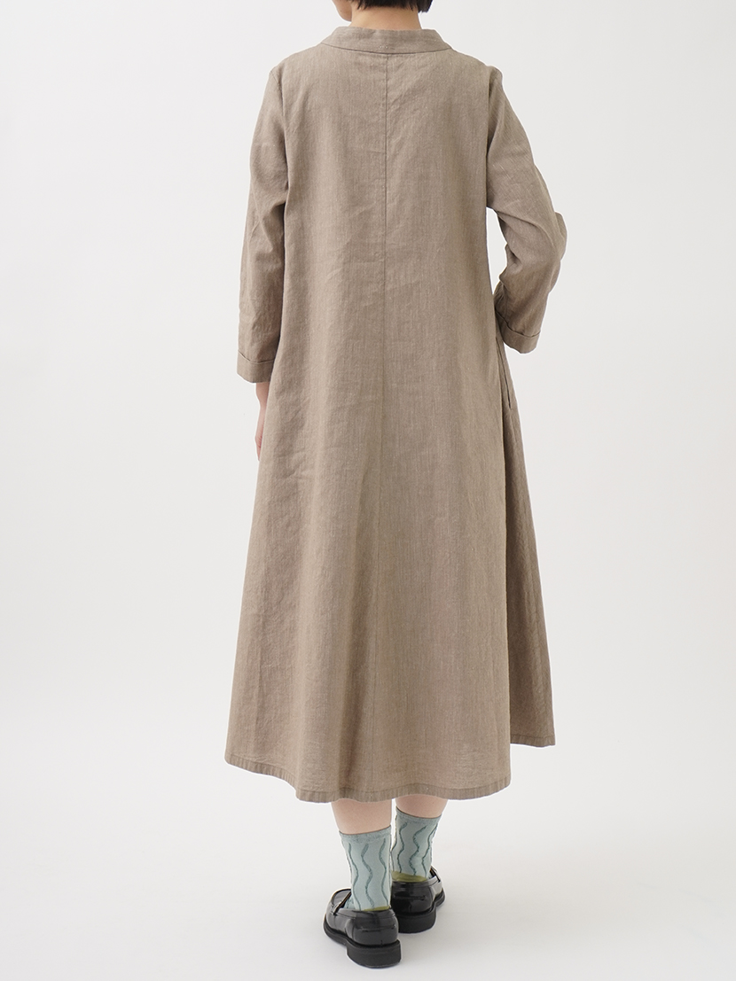 L／Cシャンブレー フレアワンピース