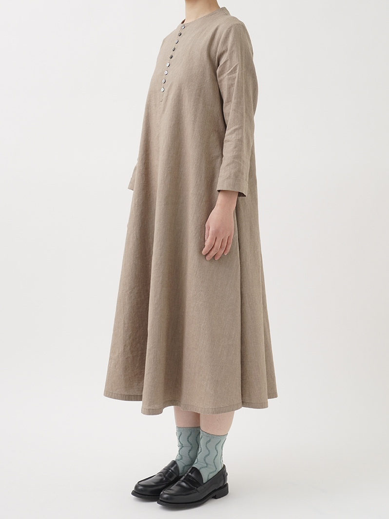 L／Cシャンブレー フレアワンピース