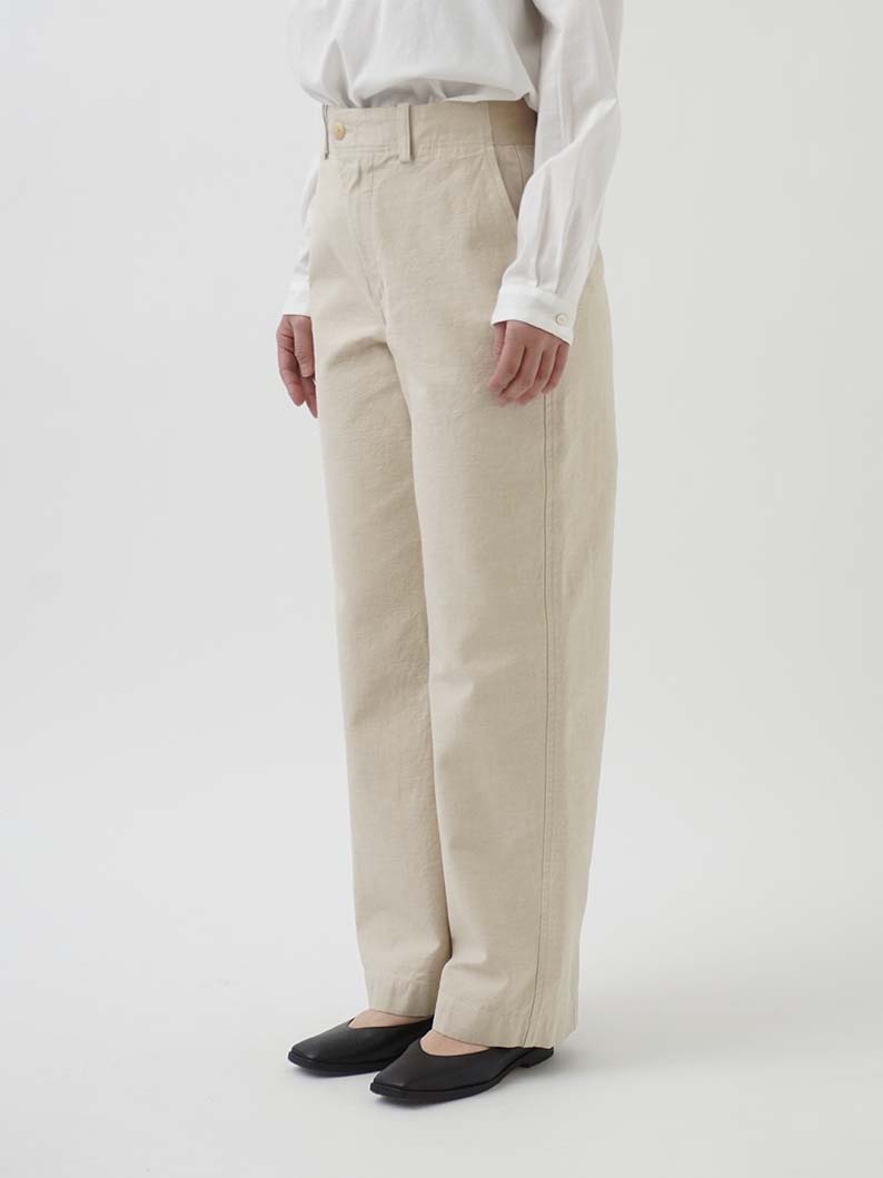 ラフィバックチノストレートパンツ