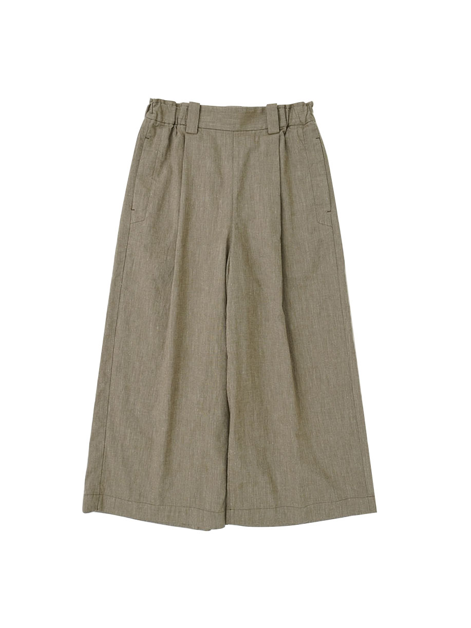 パラスパレス 60／－ リネン シャンブレー タック パンツ　ブルー パラスパレス リネン パンツ サイズ2 ブルー （パラスパレス 60