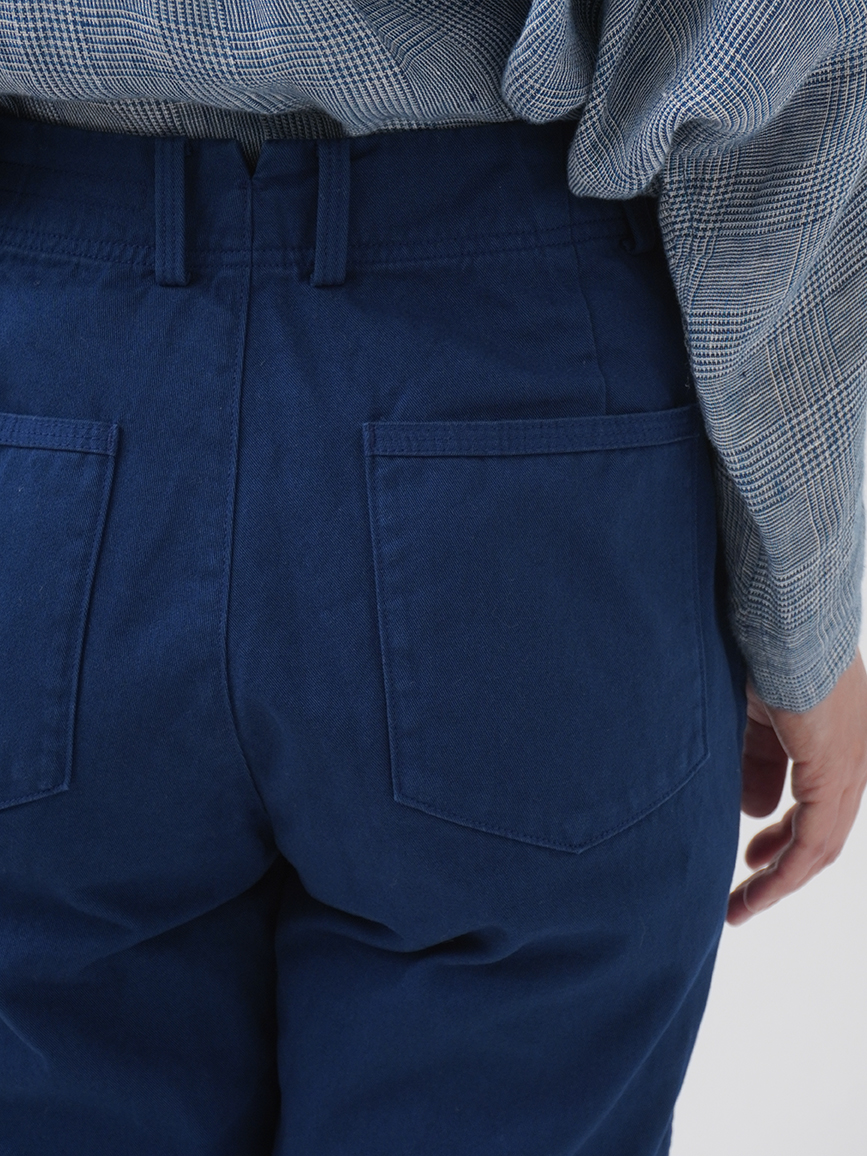 ラフィ爽チノ 製品染クロップドテーパードパンツ