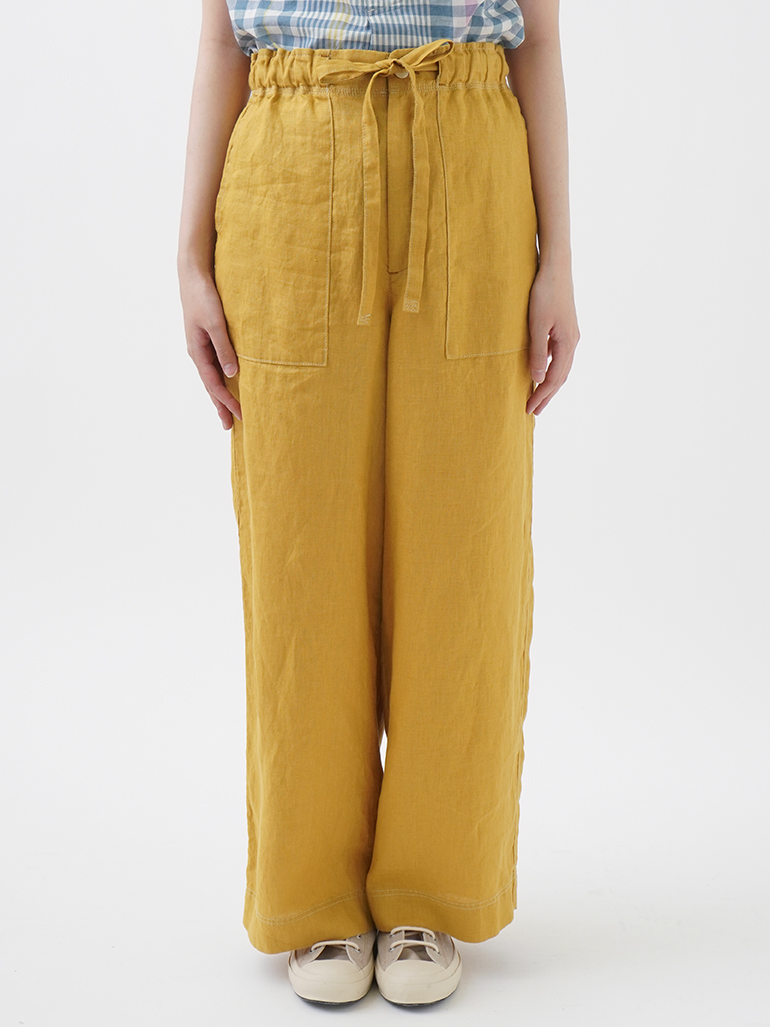 パラスパレス　リネンワイドパンツ MAISON SPECIAL Side Zip Layering Wide Short Pants サイド