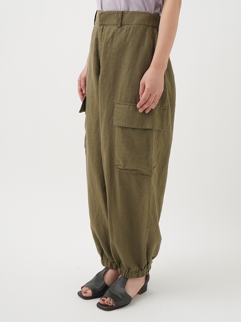 美品】パラスパレス 花柄ガウチョパンツ グレー系 美品】パラスパレス