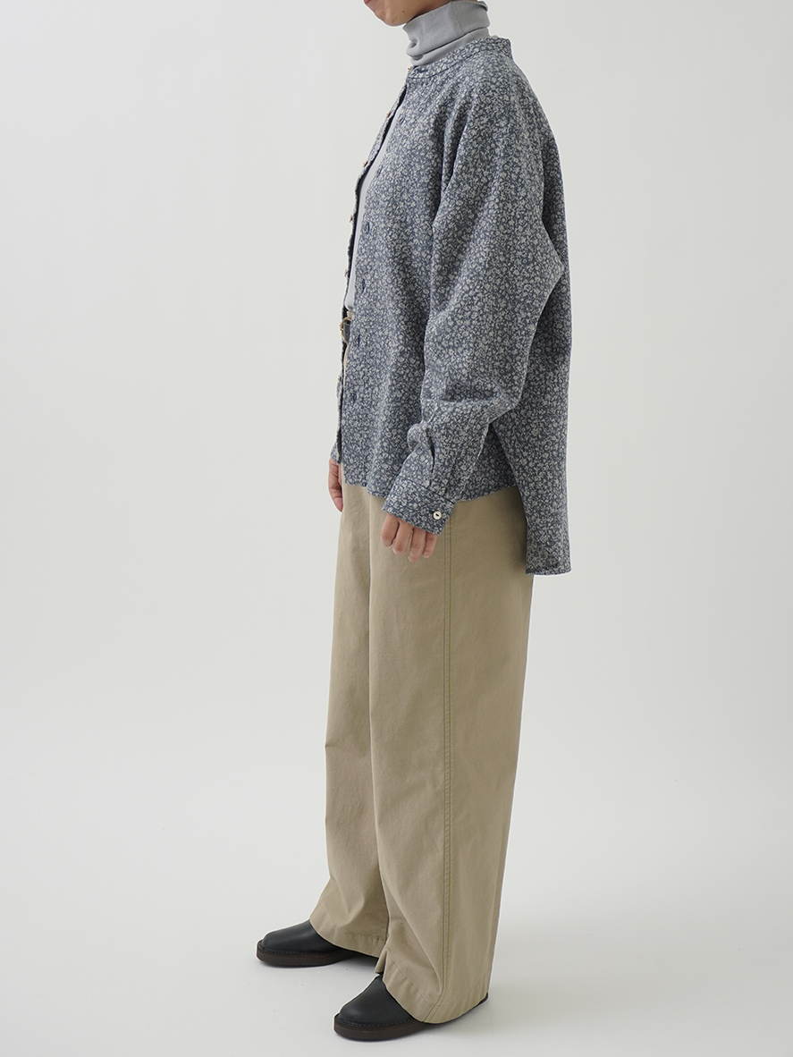 モールスキンストレッチ ワイドパンツ