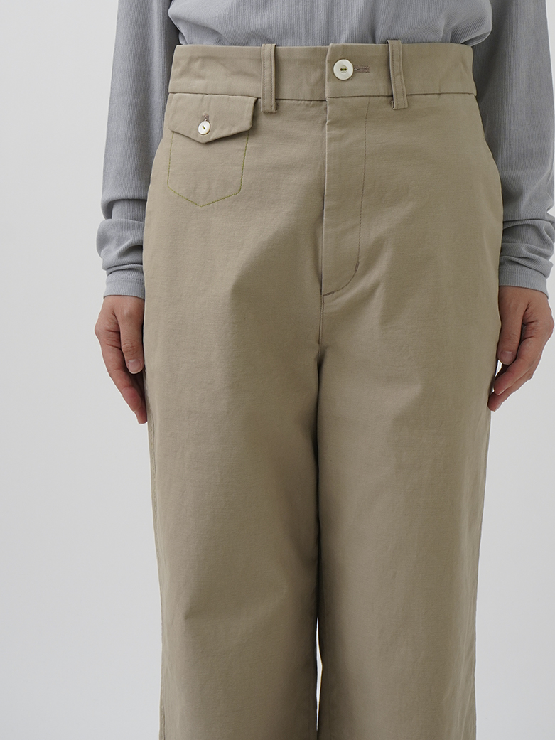 モールスキンストレッチ ワイドパンツ