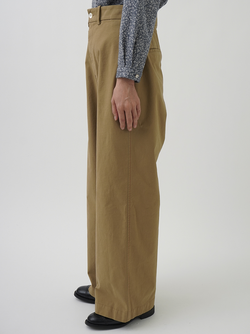 モールスキンストレッチ ワイドパンツ