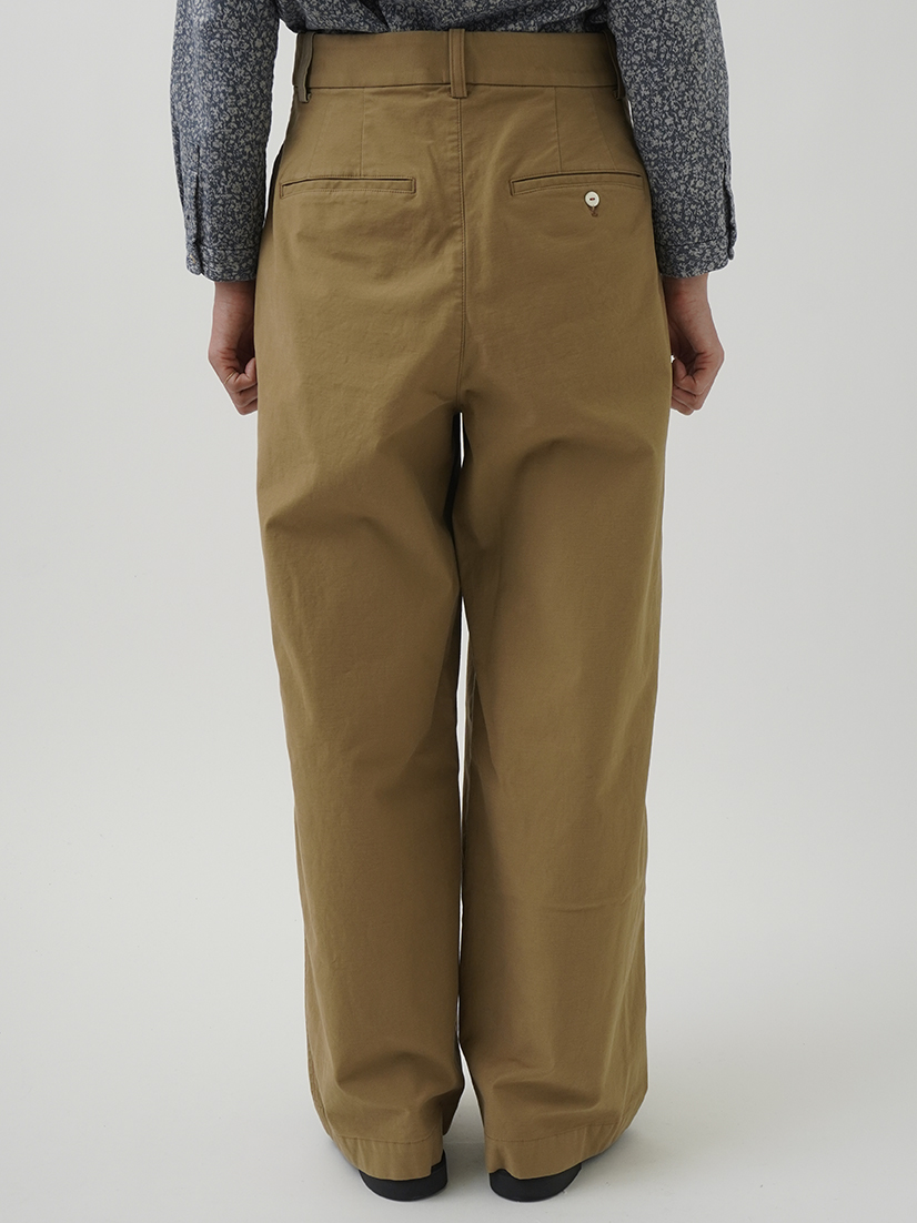 モールスキンストレッチ ワイドパンツ