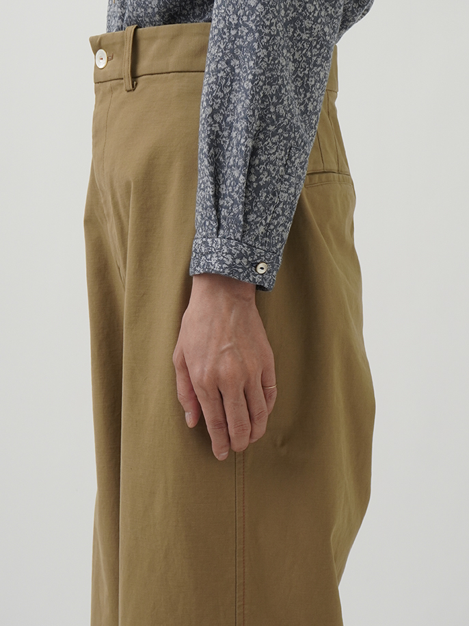 モールスキンストレッチ ワイドパンツ