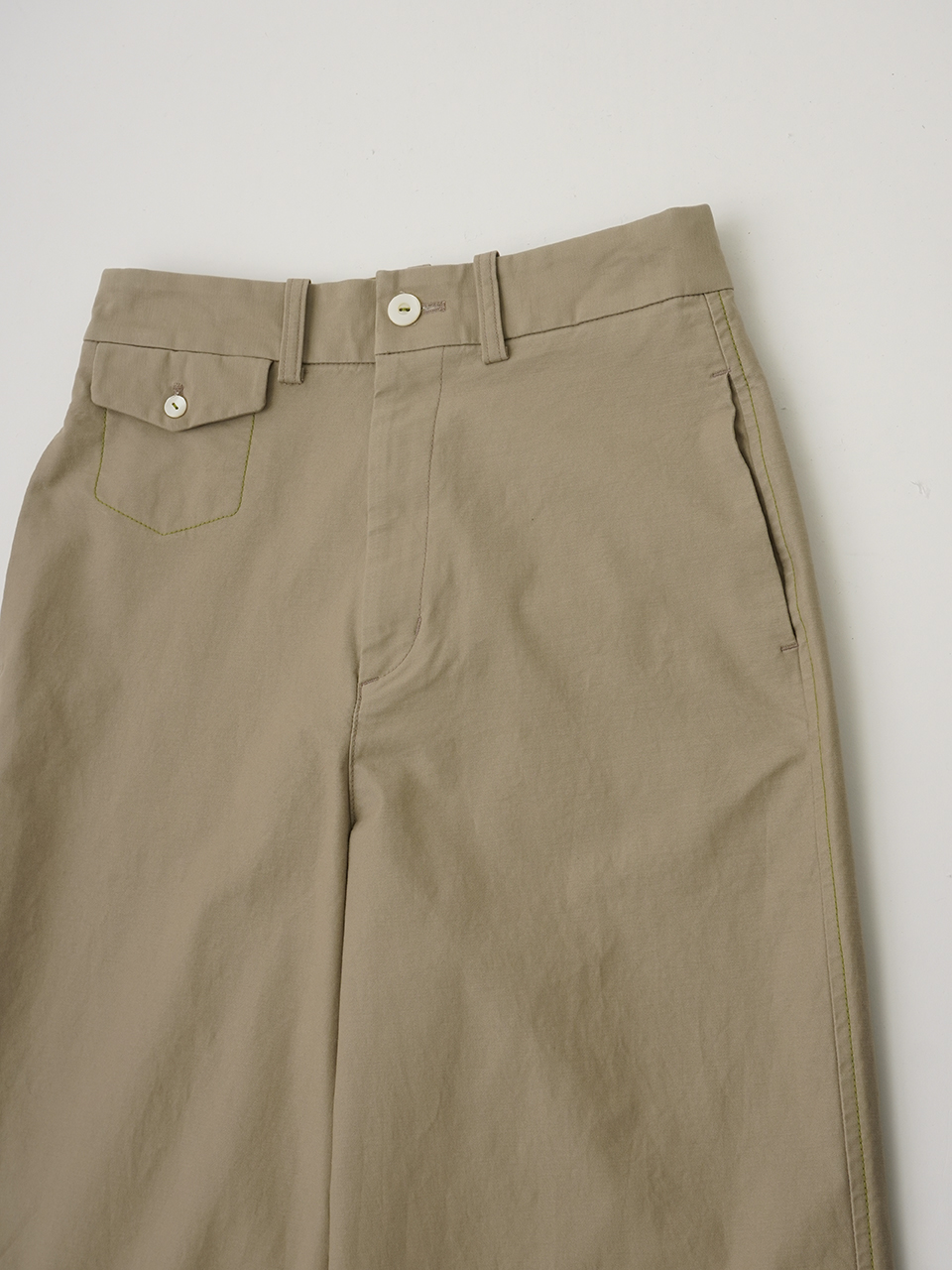 モールスキンストレッチ ワイドパンツ