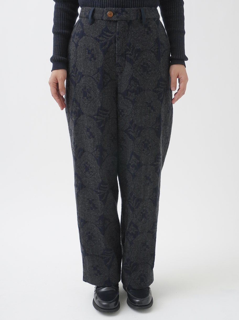 Just Cavalli 花柄ストレートパンツ　26 総柄パイルジャガードショートパンツ｜MEN｜251HST81-273E｜AZUL