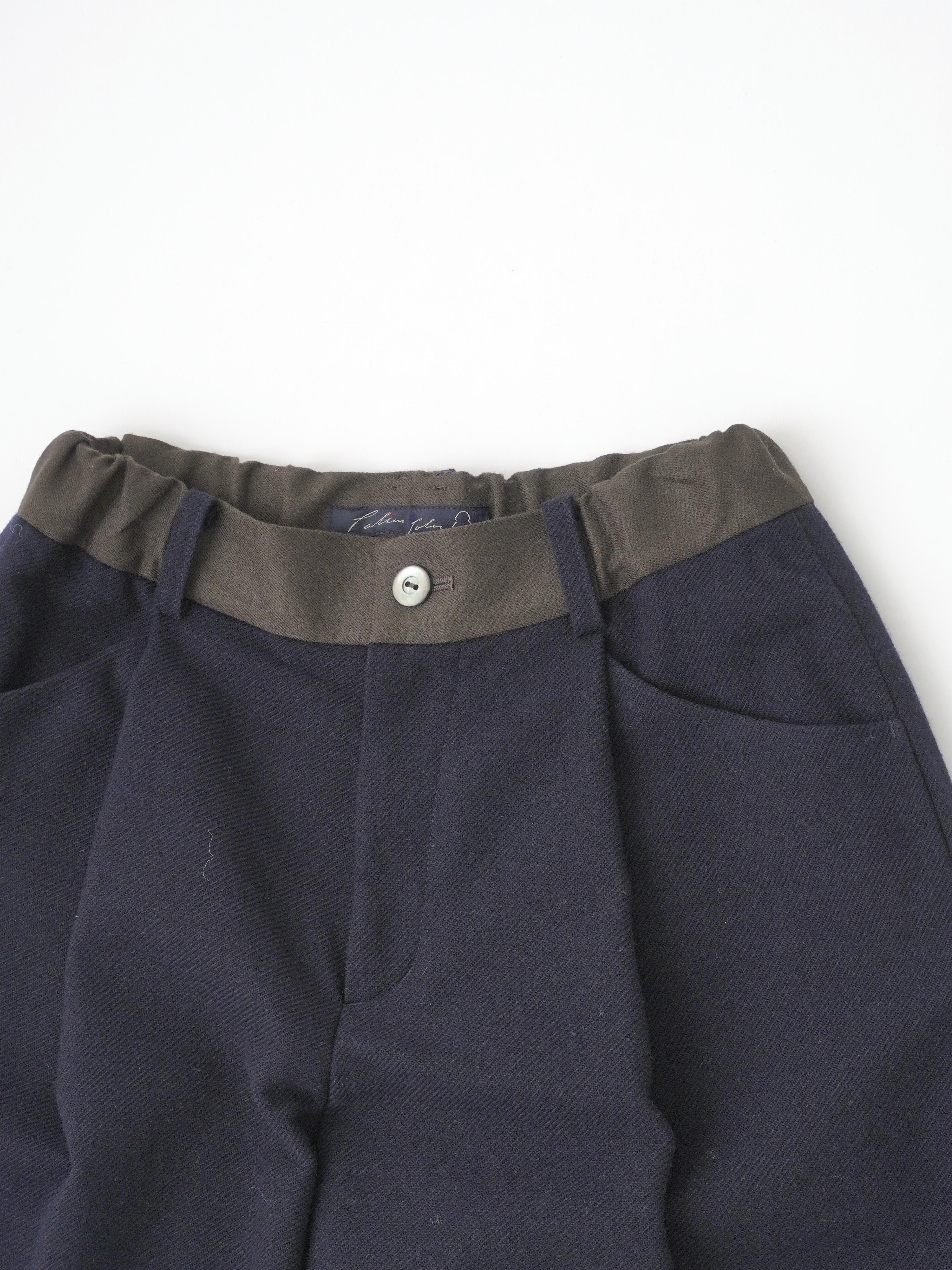 コットンウールカルゼ フレアパンツ