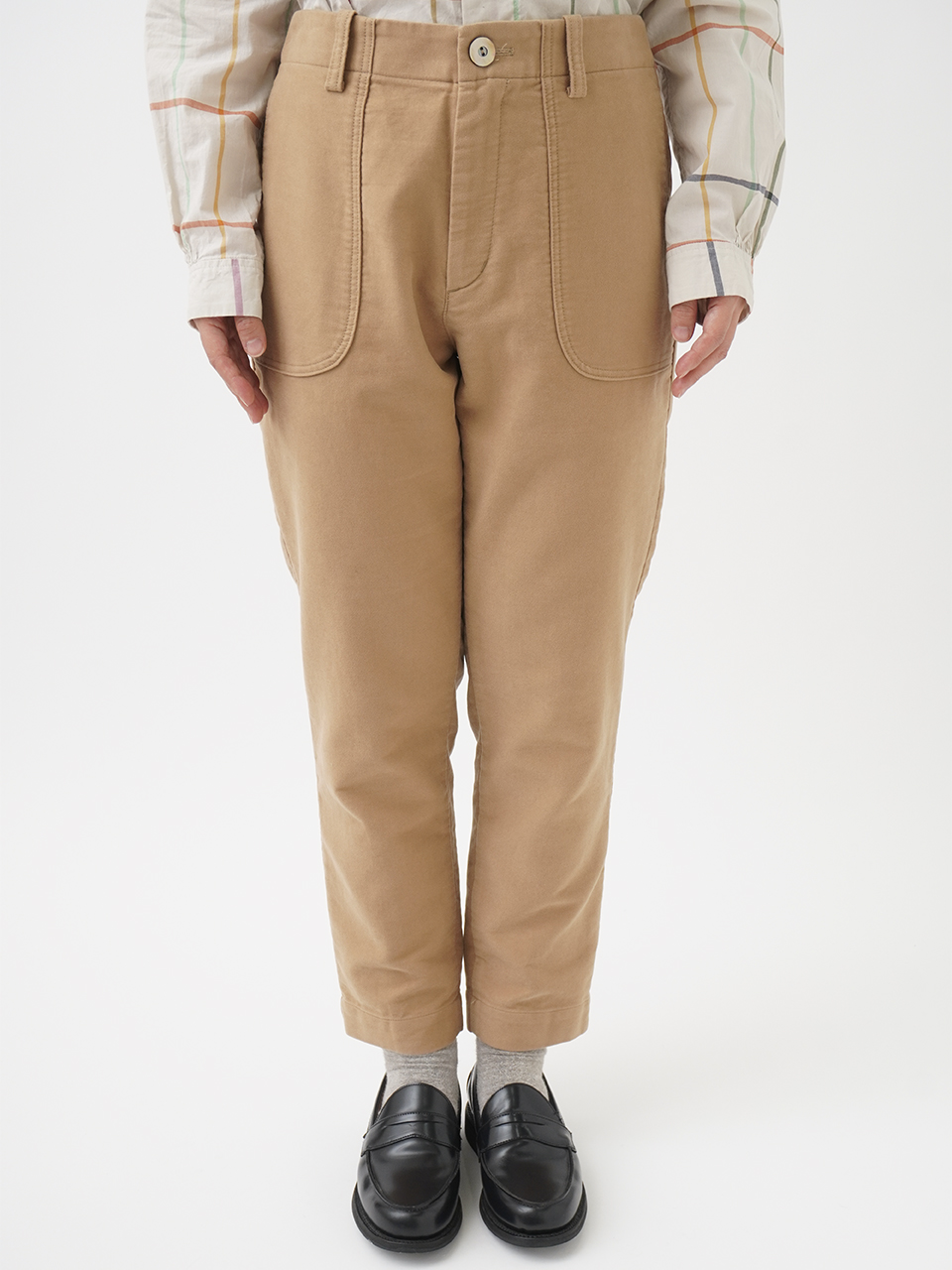 しなやかスエード ラウンドポケットパンツ