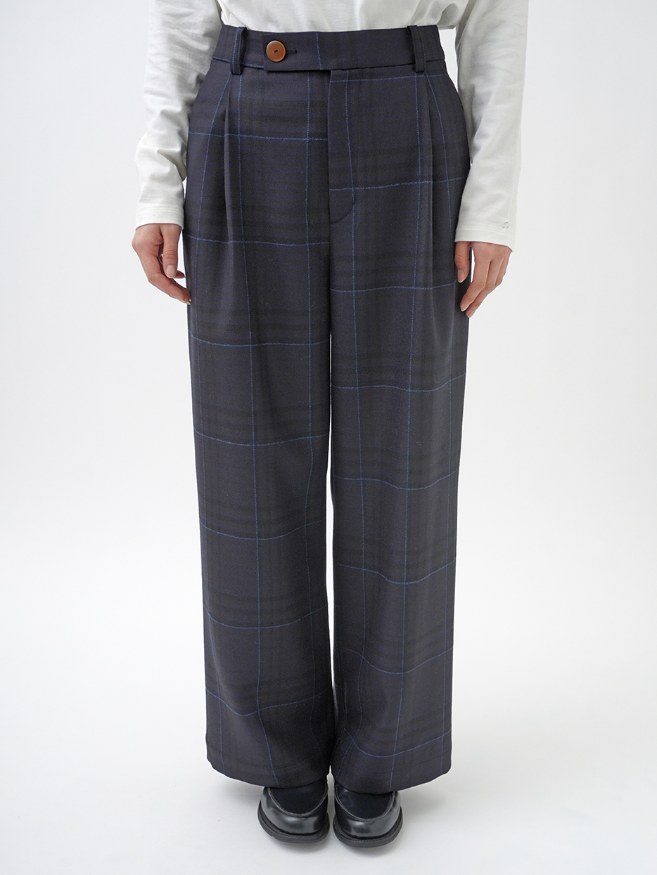 Drawer FALL1 ウールモヘヤチェックパンツ 2／40ウールモヘヤ