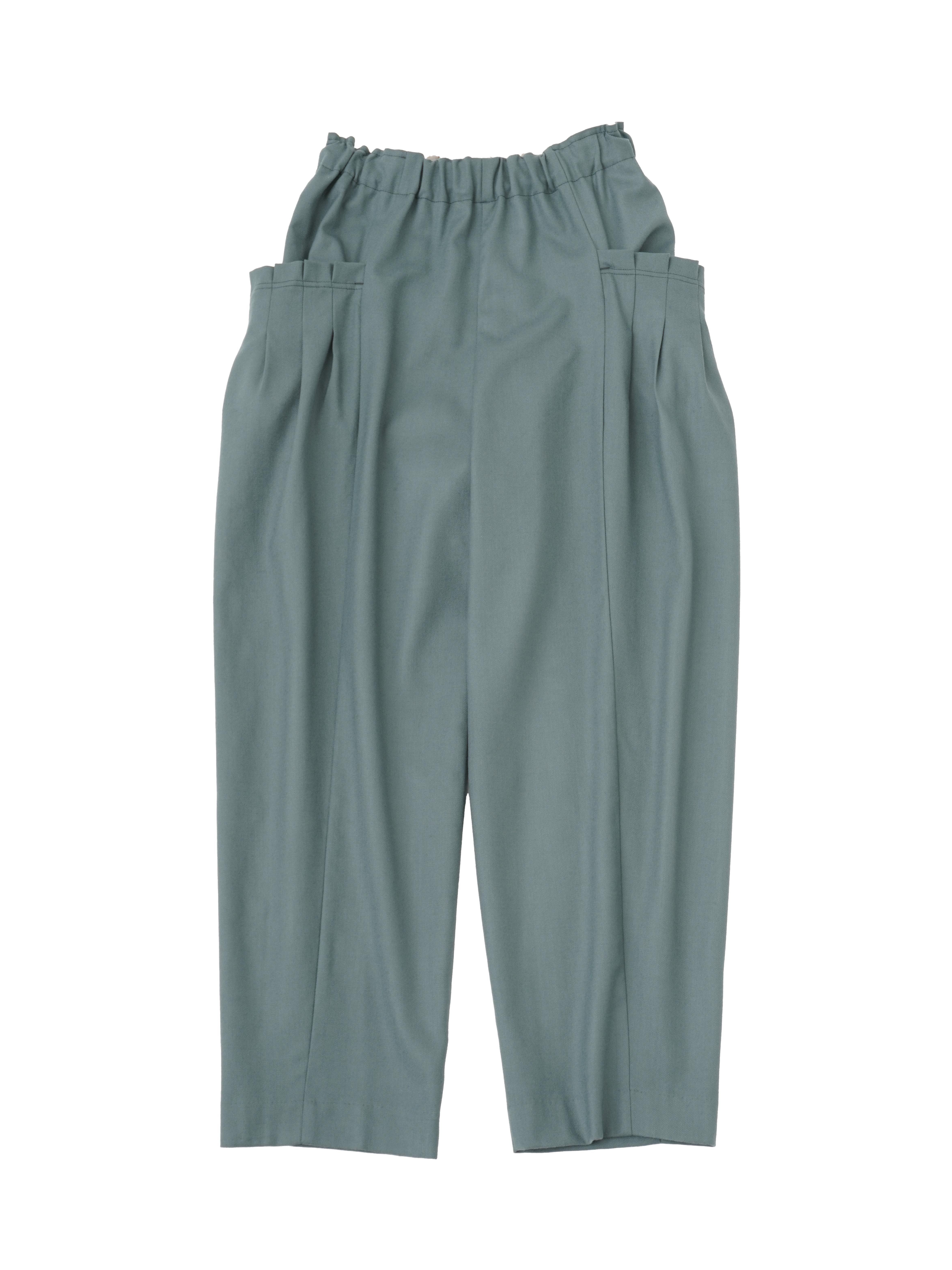 DENHAM タックチノ 2／60ハイカウントフラノ タックポケットテーパードパンツ