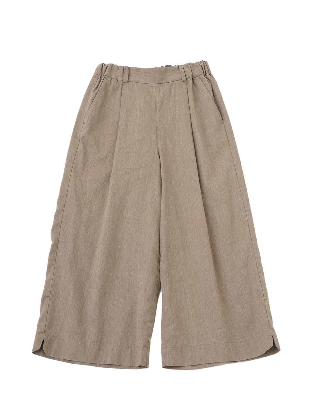 リネンコットンシャンブレー　タックパンツ