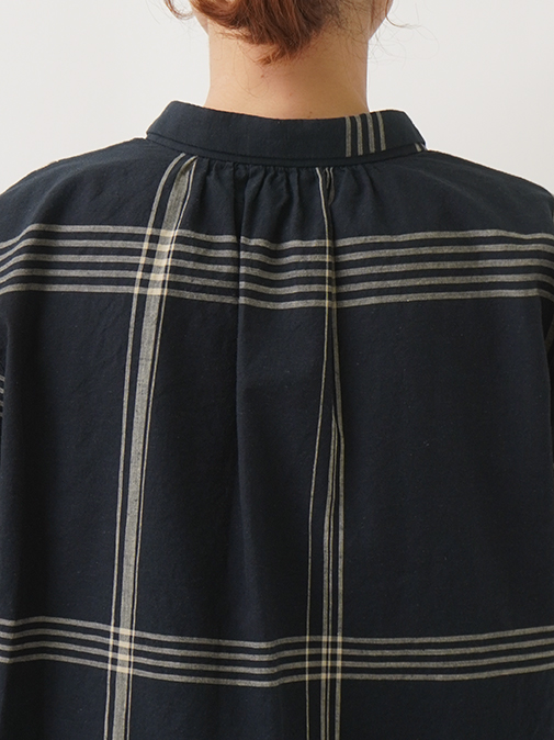 値下げ⭐️ブラックシャツ チェック柄襟 チェック柄ジャカードシャツ - ブラック | ZARA Japan / 日本