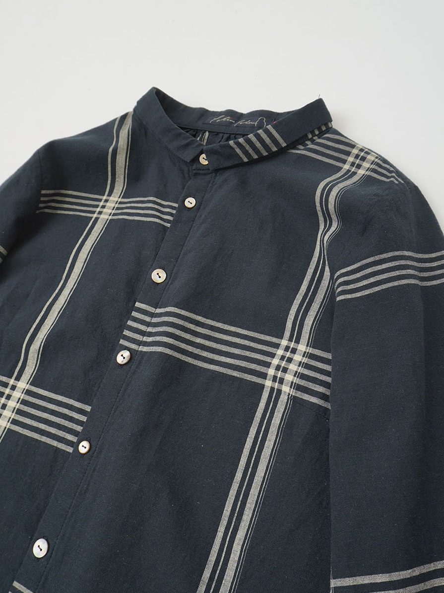 まひるです★リネンチェックワイドシャツ セール】 メランジチェックシャツ （シャツ・ブラウス）｜COMME