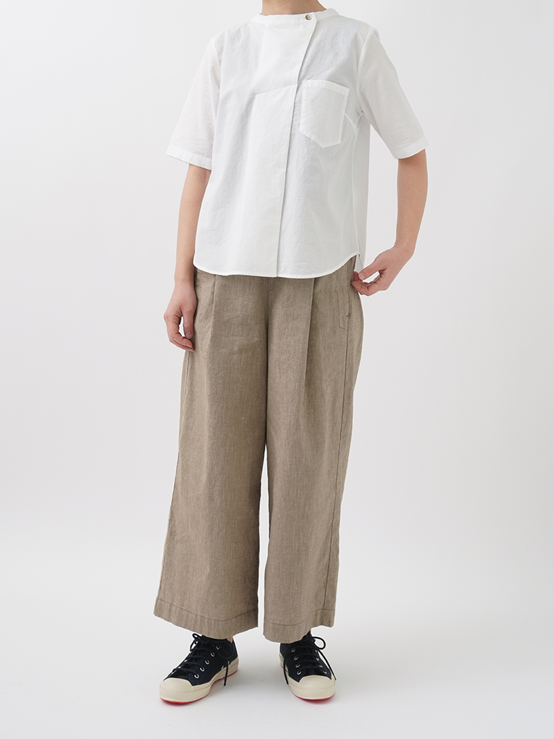 60／－ローン 前タックシャツ