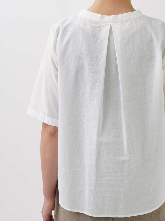 極美品＊45R リネンタック908SHIRT 2 ホワイト白 麻100 長袖 極美品＊45R リネンタック908SHIRT 2 ホワイト白 麻100 長袖