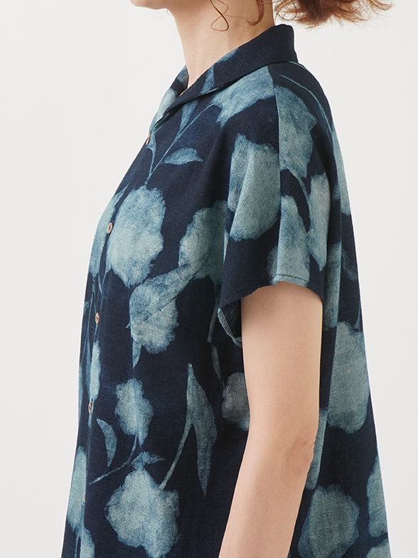 【CITY SHOP新品】夏オススメ☀️ 綿麻混ガーゼBIGシルエット 長袖シャツ ガーゼ シャツ ガーゼシャツ レディース ブラウス 長袖 スタンド