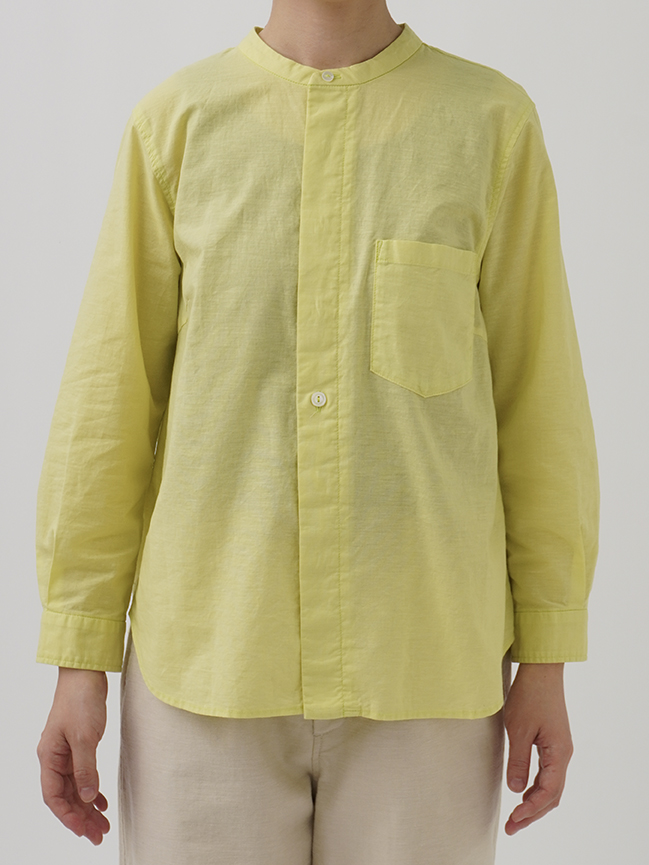 C／Lボイル 帯襟8分袖シャツ