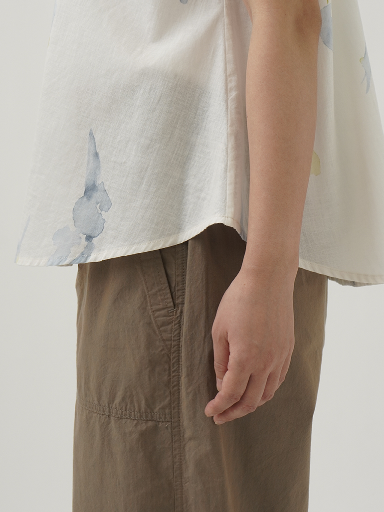 超希少　美品　サンローランパリ　透け感　チェック　ガーゼ　シャツ 45Rホール超ガーゼの908クリュー: WOMEN｜45R