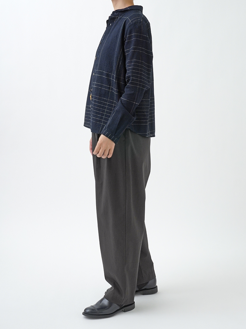 ✨️美品✨️ ロンハーマン コーデュロイ チェック 長袖シャツ インディゴ M ロングシャツ メンズ チェックシャツ デニムシャツ レディース