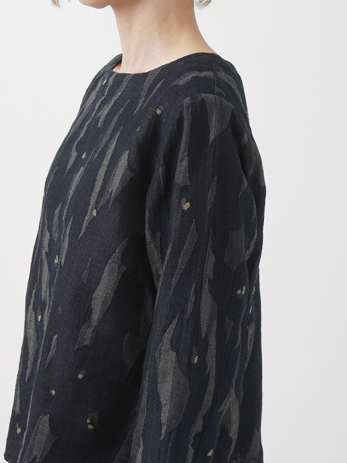 美品【ジャンポールゴルチェ】長袖フリルシャツ 40 総柄 シースルー アーカイブ 美品【ジャンポールゴルチェ】長袖フリルシャツ 40 総柄