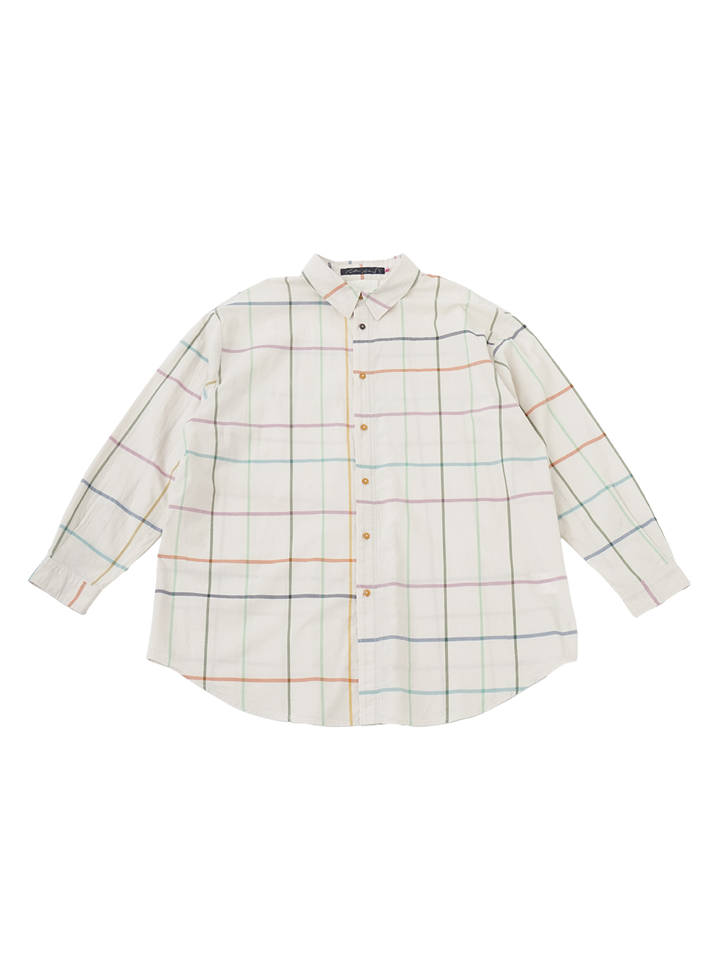 60／－冴ゆペンチェック レギュラー襟オーバーシャツ