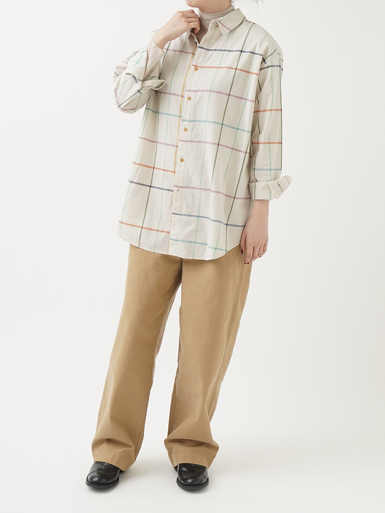 Heather chico セットアップ チェックシャツ Heather chico