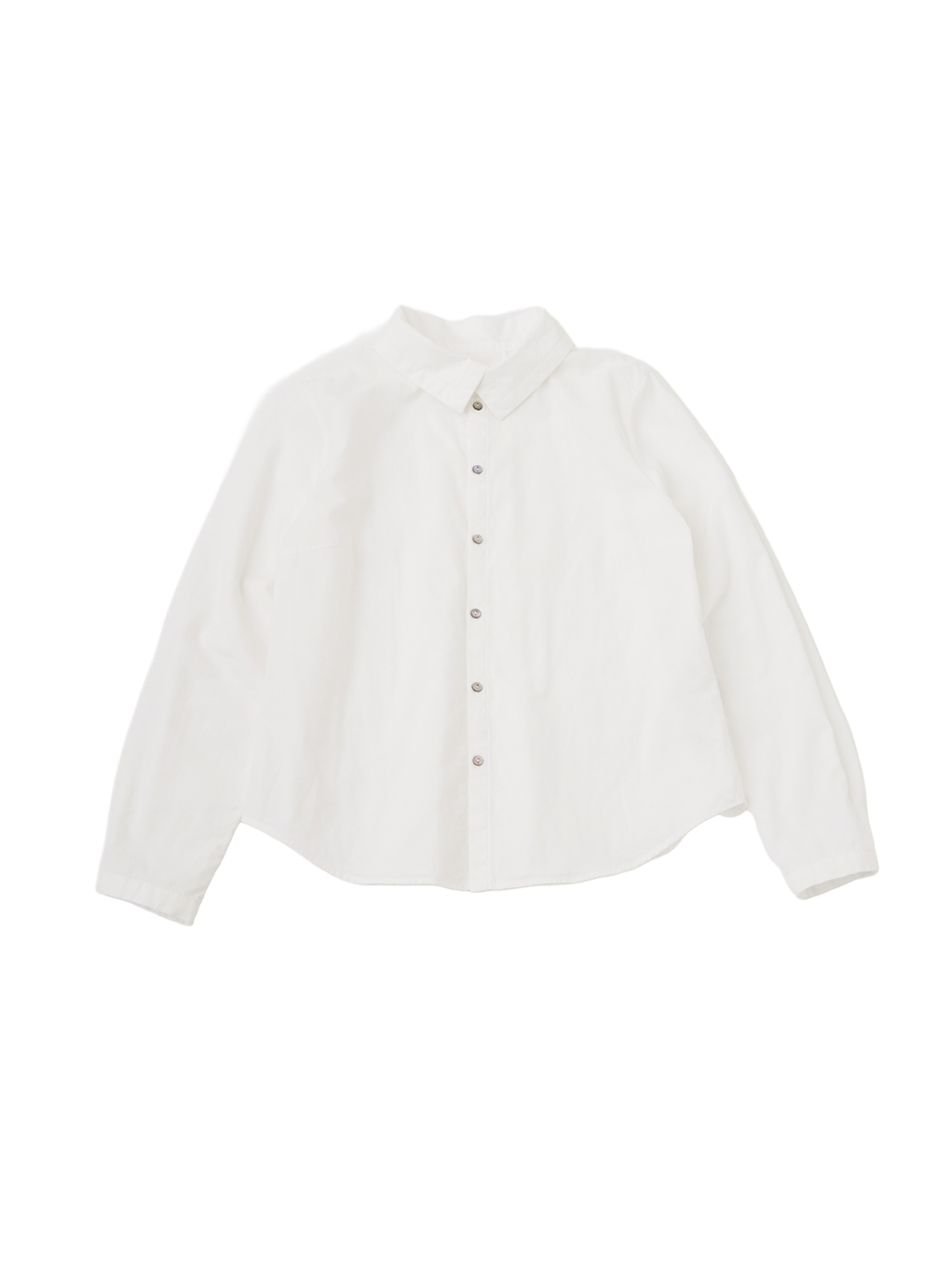 ８０／－ローン二重織　スタンド襟長袖シャツ