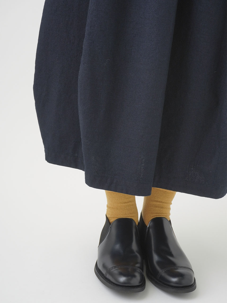 16／－インディゴ平織りバルーンスカート