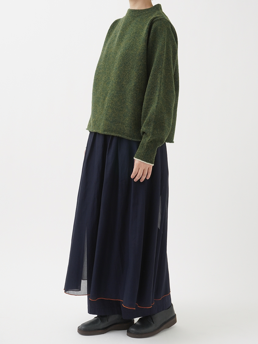 キナコ様ハンドメイドMorrisギャザースカート A.Nene✿タックギャザースカート ひまわり・ロング/マキシ丈