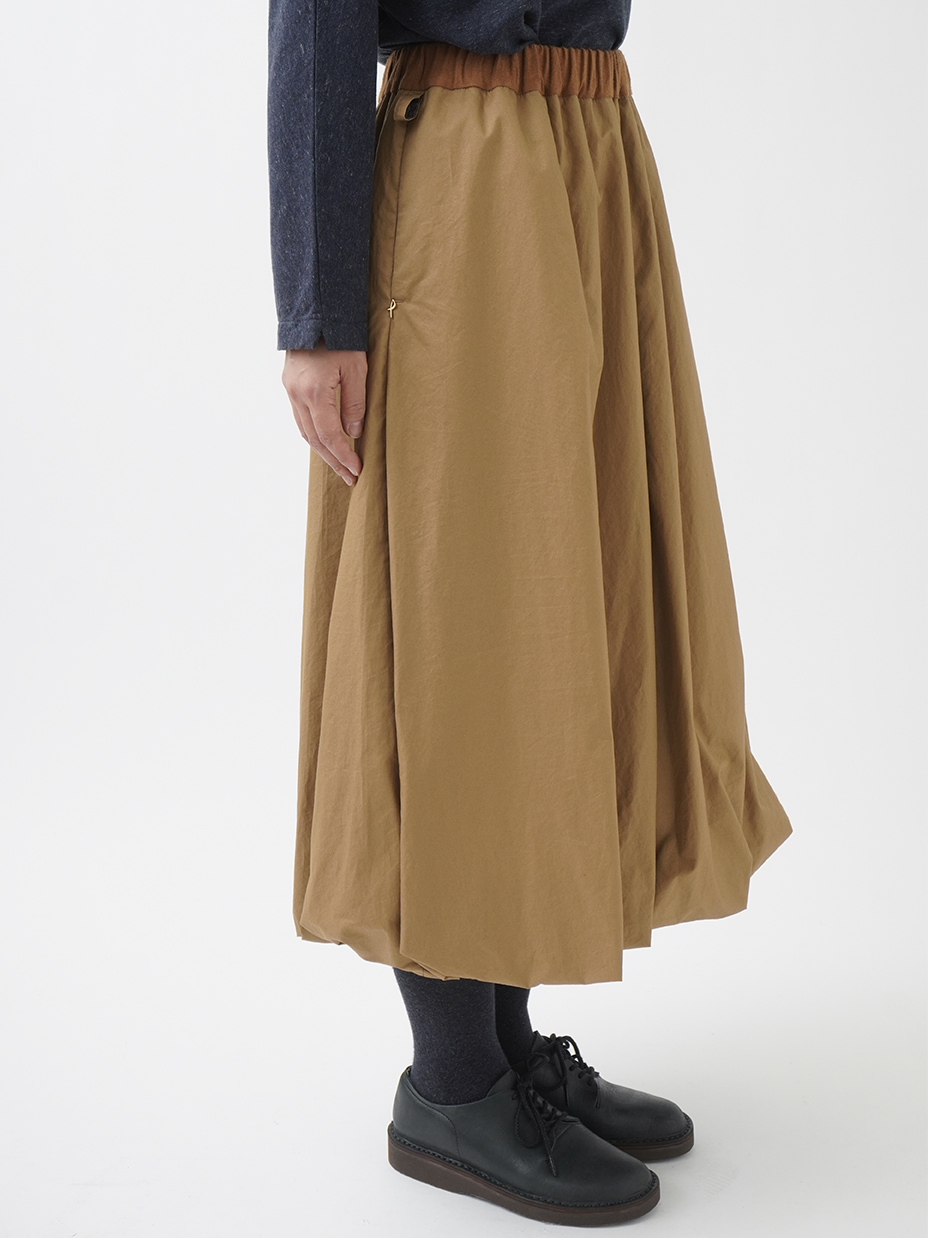 80／1HCツイルチンツ 裾バルーンフレアースカート