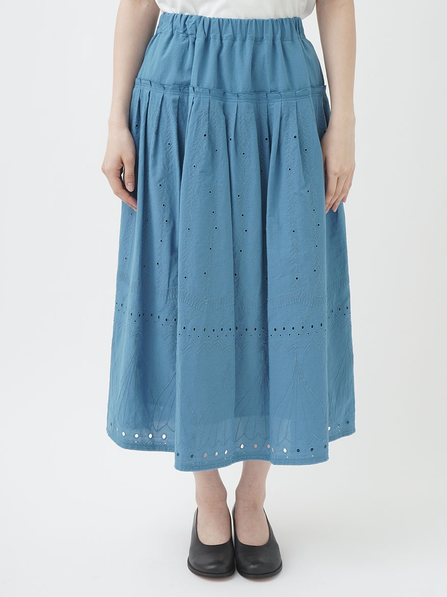 新品•未使用 グレースコンチネンタル 刺繍ギャザーレーススカート ギャザーレースロングスカート / GRACE CONTINENTAL | GRACE