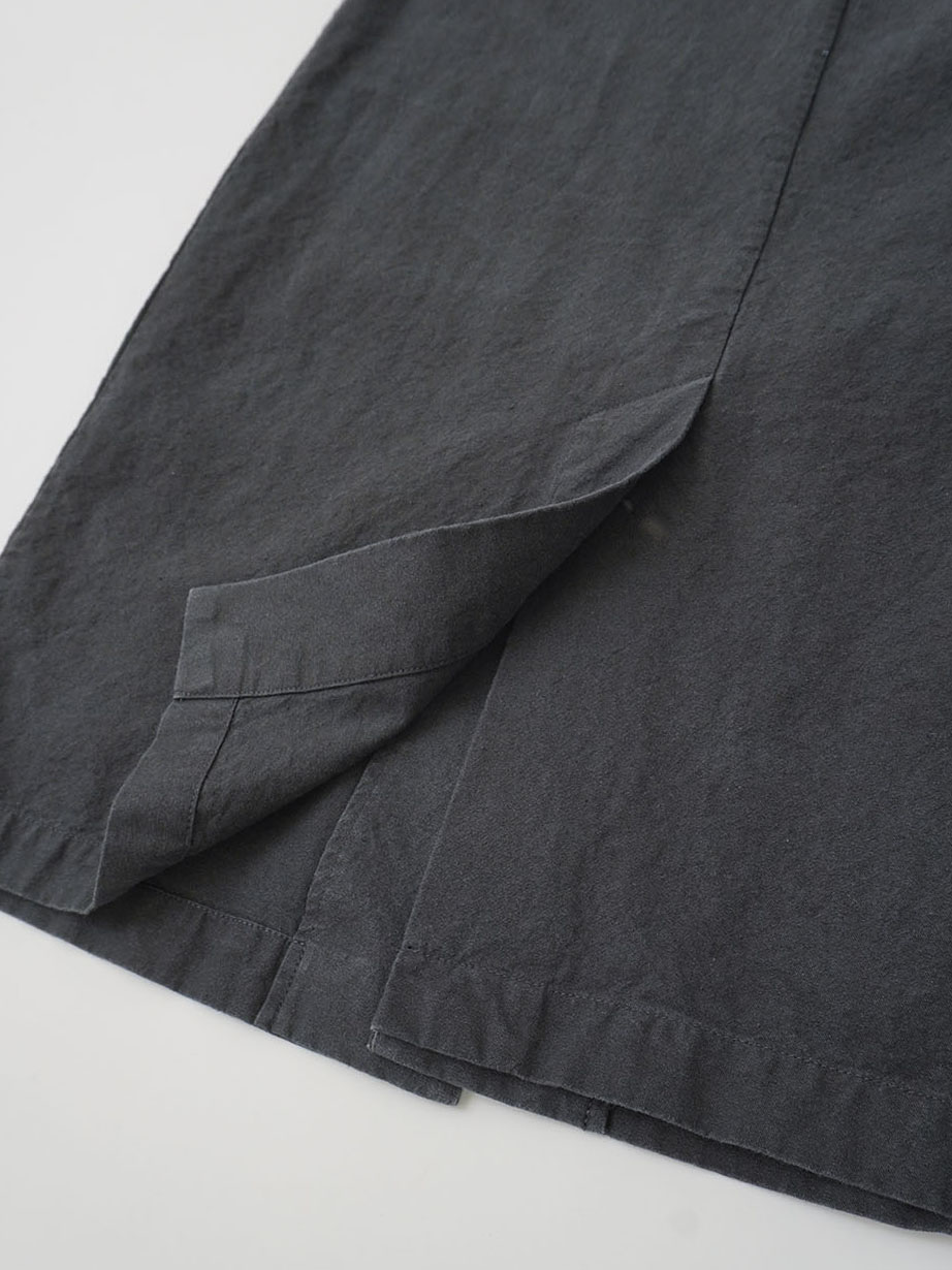 リネンコットンキャンバス 丈長ジレ